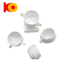 Unique coffee milk mug personalized sublimation ceramic white stacking mugs